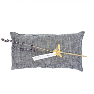 Lavender meditation cushion in grey linen