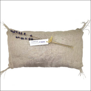Relaxation cushion in shiny linen